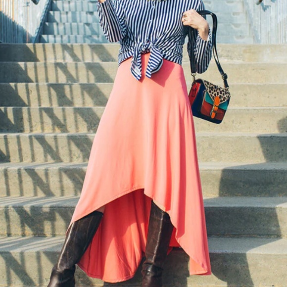 Like New - LulaRoe Olivia high-low Maxi Skirt (S) - Picture 6 of 7